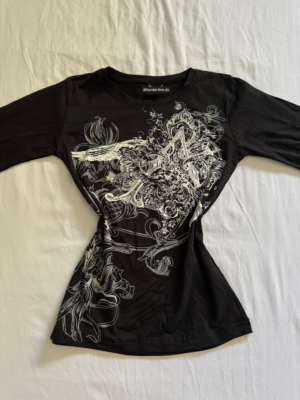 “Black y2k Fitted Top”