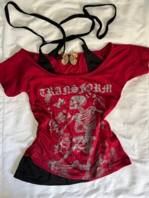 “Red y2k Top”