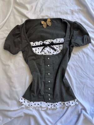 “Coquette Gray Top”