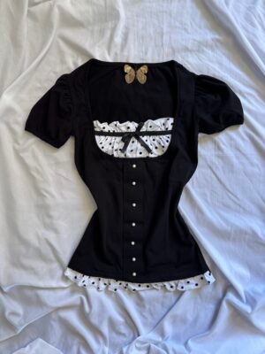 “Coquette Black Top”