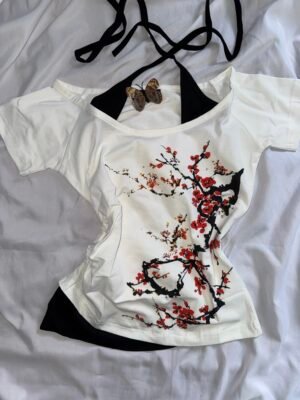 “Floral Print y2k Top”
