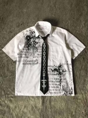 “Skull Shirt with Tie” (unisex)