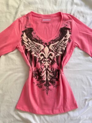 “Pink Long Sleeve Top”