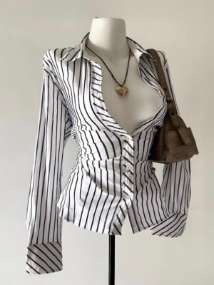 “Striped Fitted Shirt”