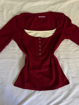 “Red Henley Top”